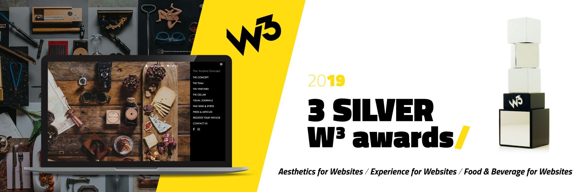 Base Element Wins 3 Silver W³ Awards for Web Design Excellence in 2019